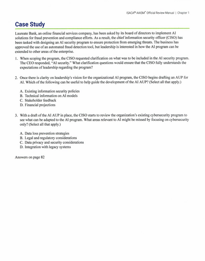 ISACA AAISM Review Manual