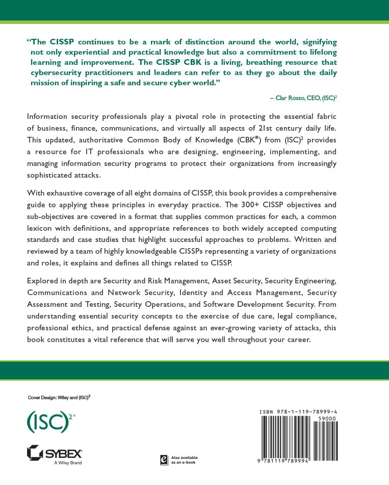 CISSP CBK Reference, 6th Edition