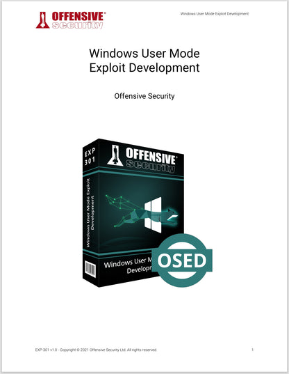 OSED (EXP-301): Windows User Mode Exploit Development