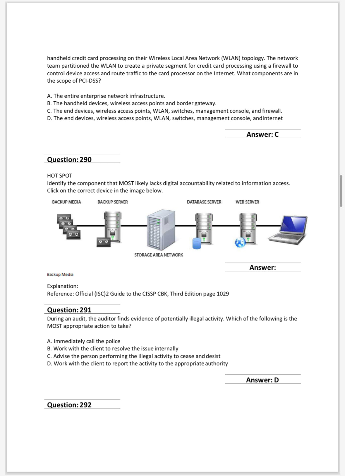 CISSP Latest Past Exam Questions Bank