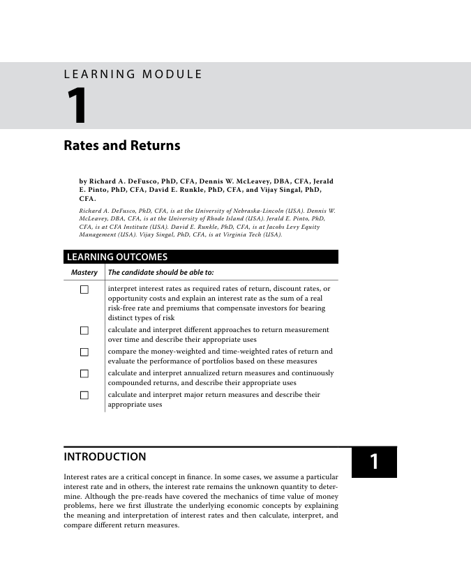 2026 CFA Institute Program Curriculum Level 1 (Book Set)